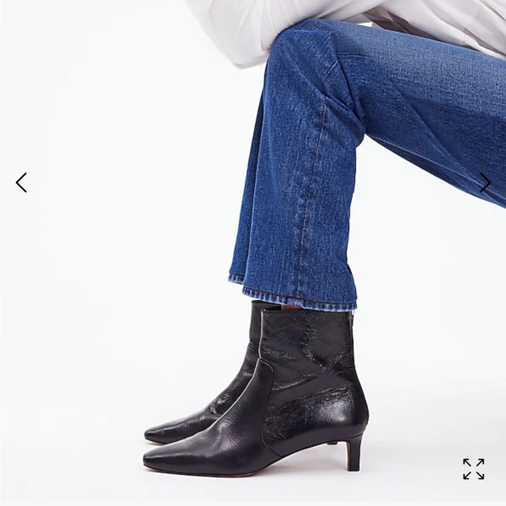 Madewell The Dimes Kitten-Heel Boot Size 9 Black
